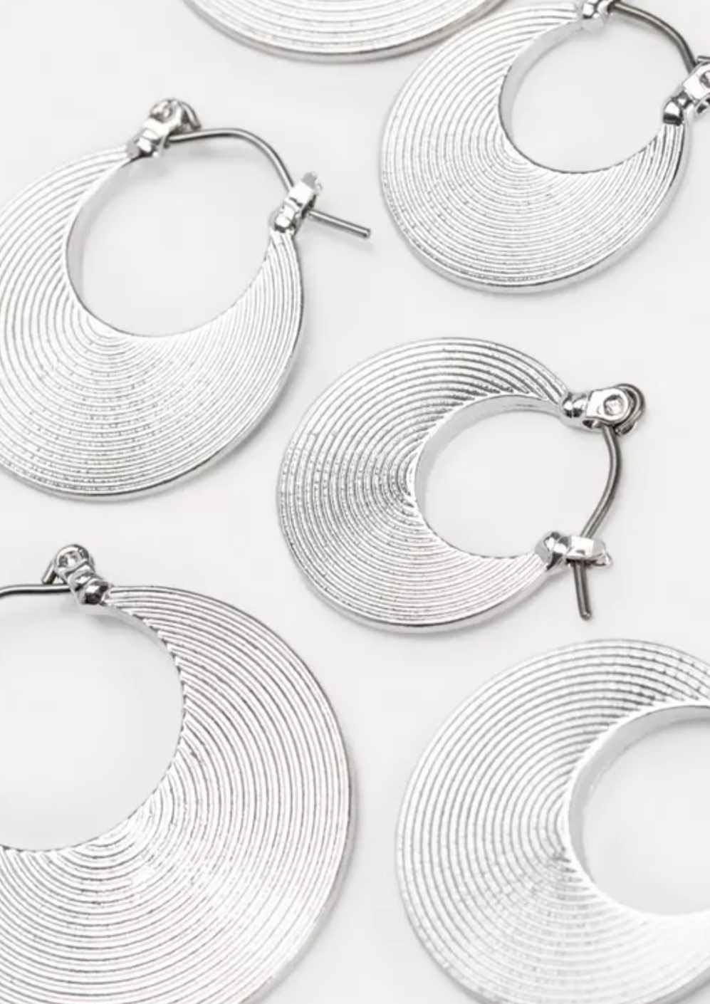 Flat Ridge Hoop Earrings