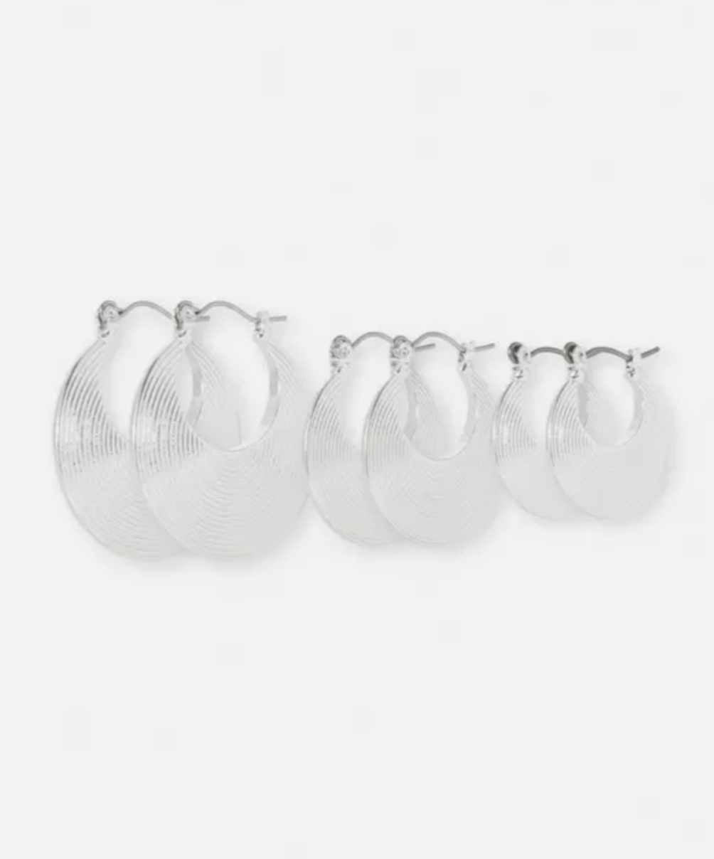 Flat Ridge Hoop Earrings