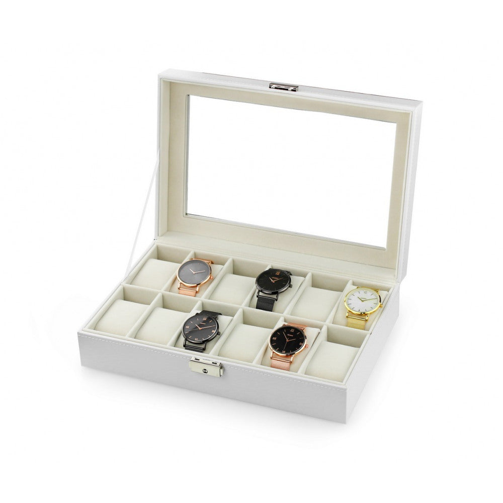 White Watch Organizer (x12 compartments)