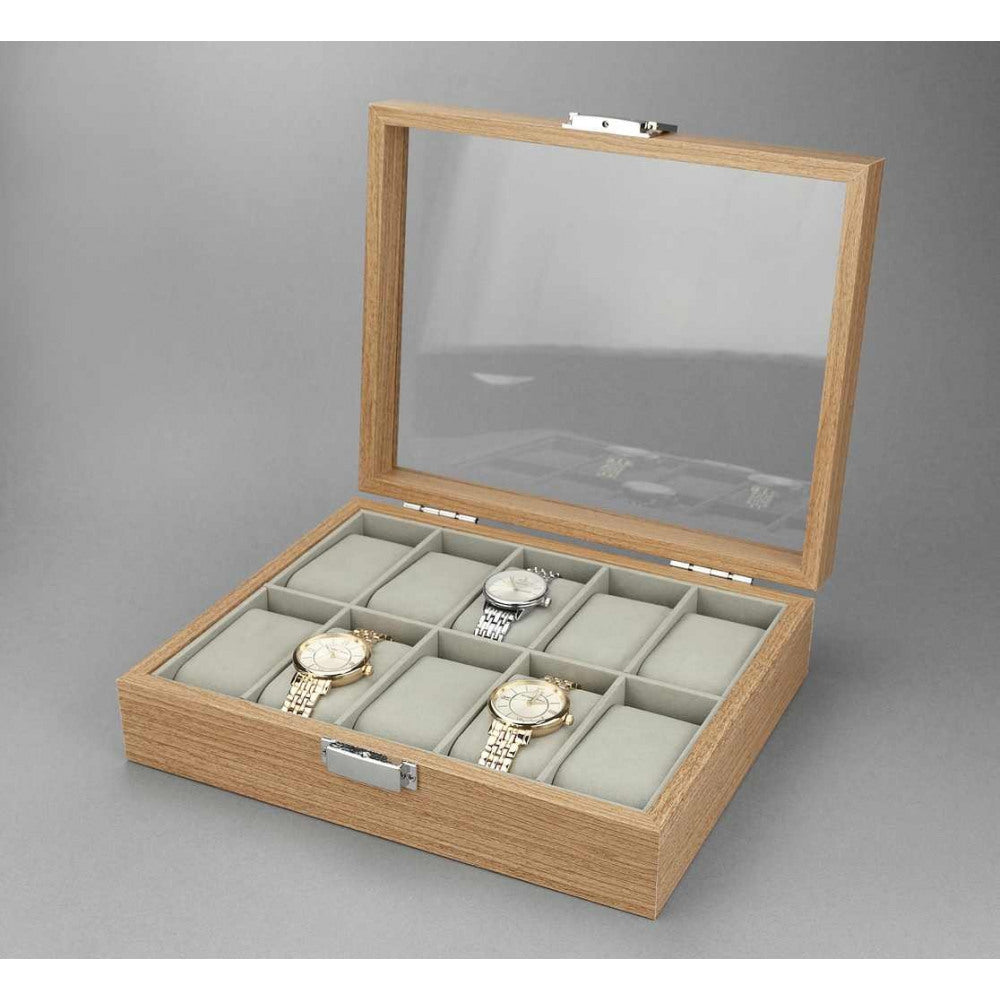 Wooden Watch Organizer (x10 Compartments)