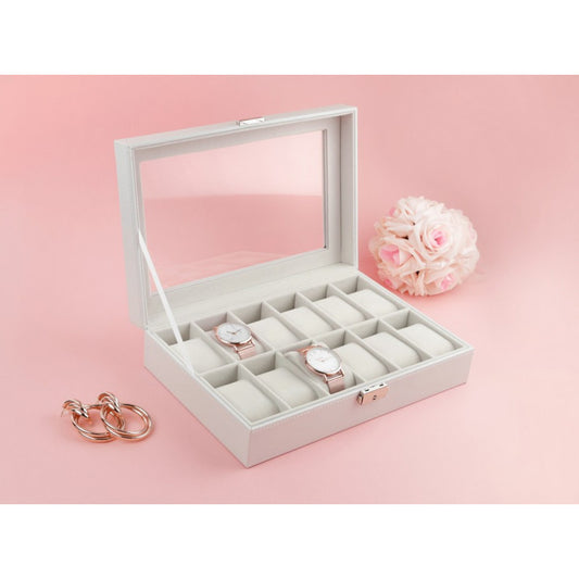 White Watch Organizer (x12 compartments)