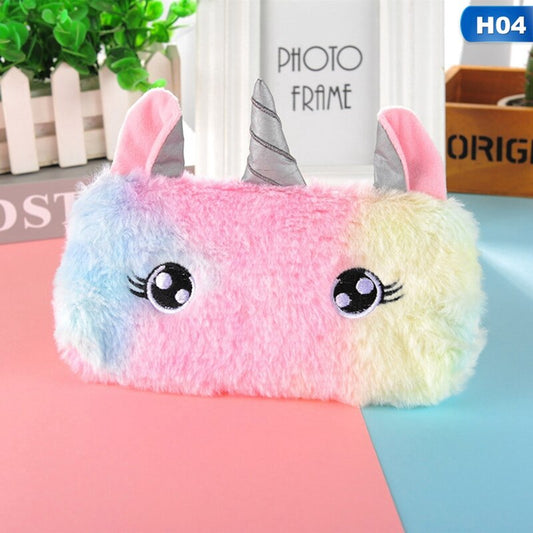 Unicorn plush rainbow pocket