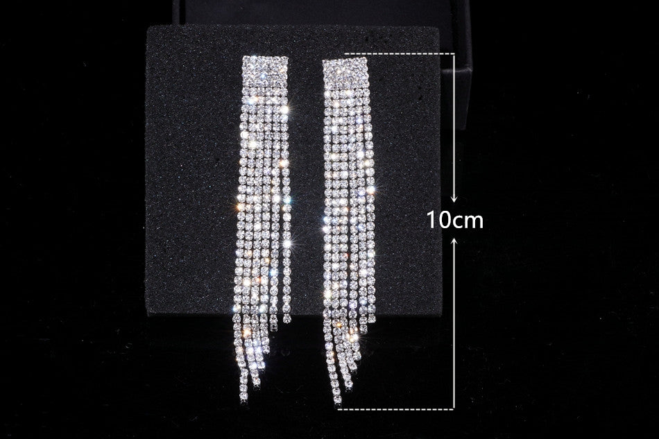 Rhinestone Pendant earrings