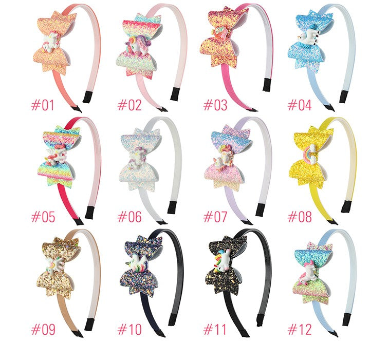 Unicorn Girls Glitter Headband No 1