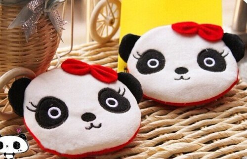 Panda plush coin purse