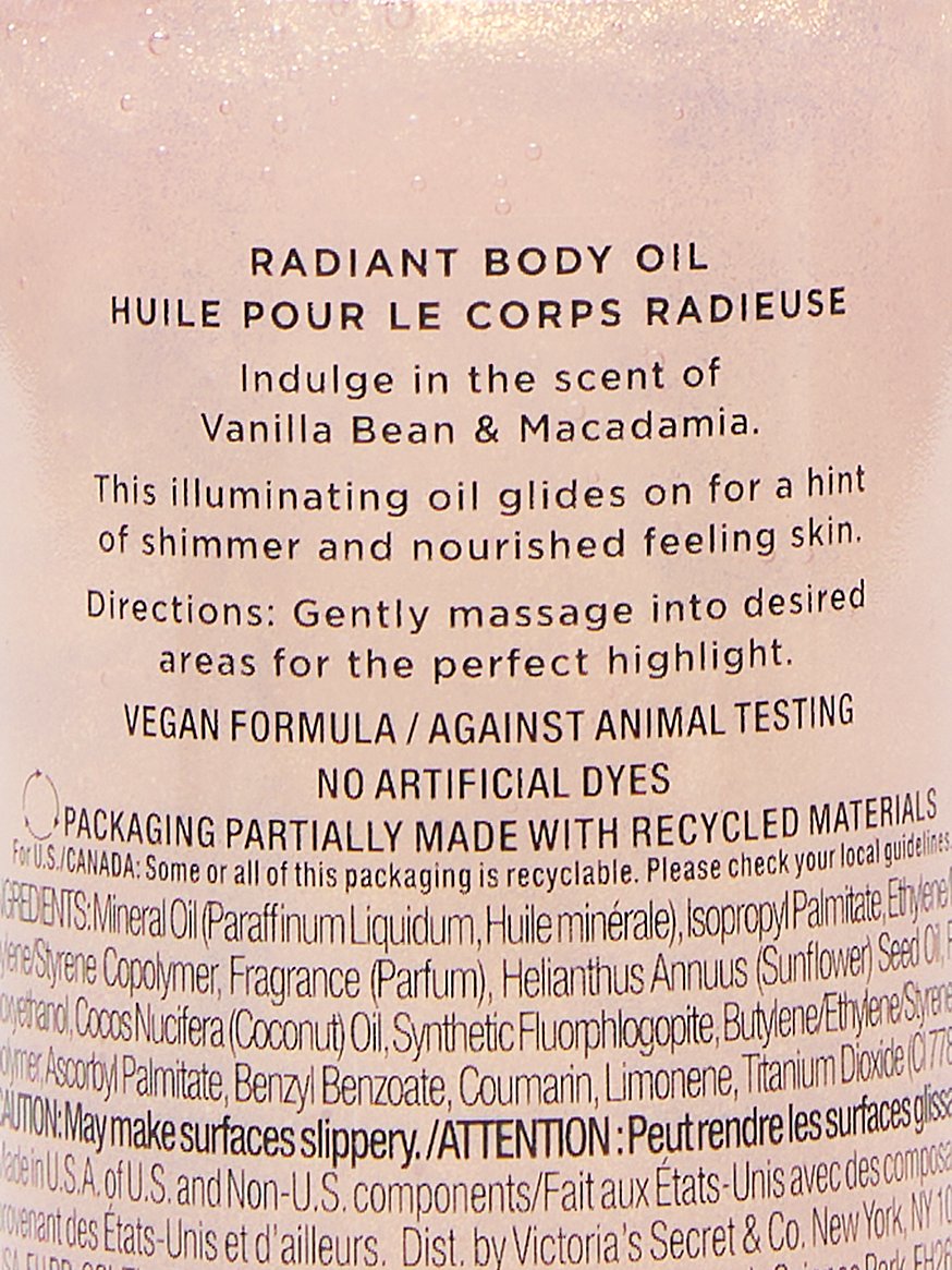 Vanilla Bean & Macadamia Radiant Body Oil